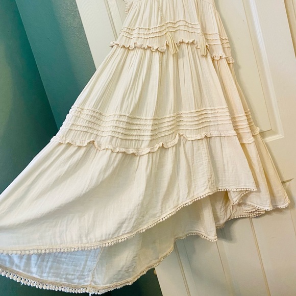 EUC Spell & the Gypsy Collective Sand Beige Hanalei Midi Dress - Picture 8 of 17